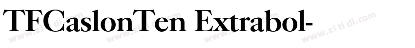 TFCaslonTen Extrabol字体转换
